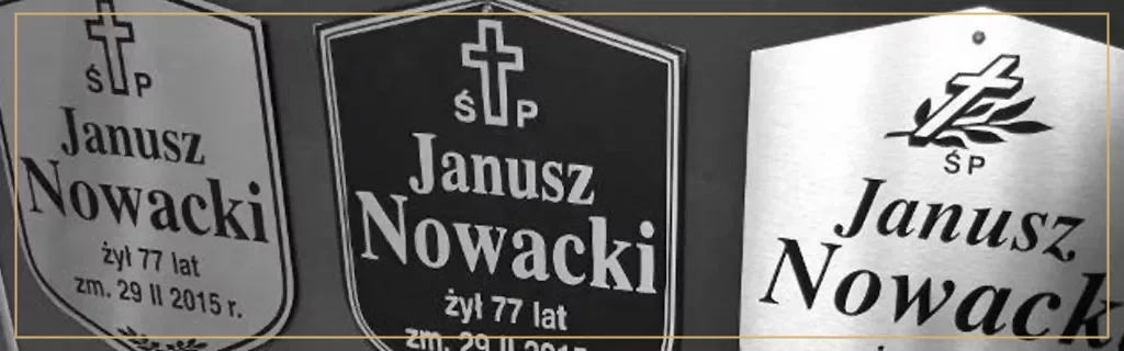 DPS tabliczki pogrzebowe